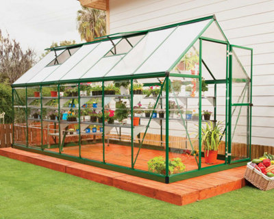 Greenhouse Hybrid 6 x 12 - Polycarbonate - L370 x W185 x H208 cm - Green - 3