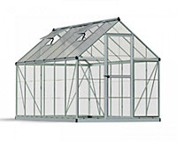 Greenhouse Hybrid 6 x 12 - Polycarbonate - L370 x W185 x H208 cm - Silver
