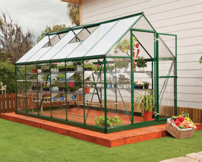 Greenhouse Hybrid 6 x 14 - Polycarbonate - L426 x W185 x H208 cm - Green