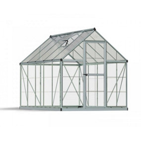 Greenhouse Hybrid 6X10- Polycarbonate - L306 x W185 x H208 - Silver