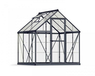 Greenhouse Hybrid 6X6 - Polycarbonate - L186 x W185 x H208 - Grey | DIY ...