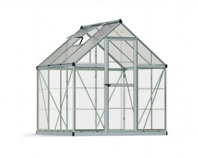 Greenhouse Hybrid 6X6- Polycarbonate - L186 x W185 x H208 - Silver