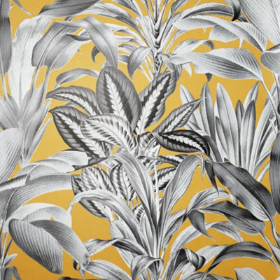 Greenhouse Plants Wallpaper In Ochre