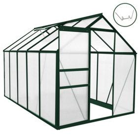 Greenhouse Polycarbonate 6ft x 10ft Green