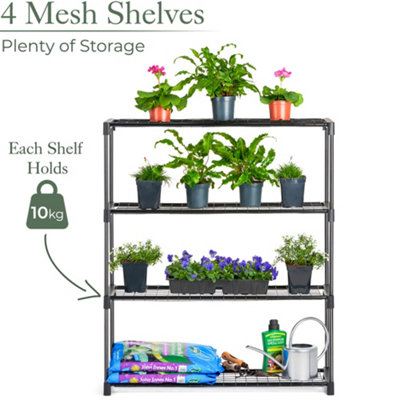 Greenhouse Staging 4 Tier Garden Shelving Plant Stand Rack 107.5cm x ...