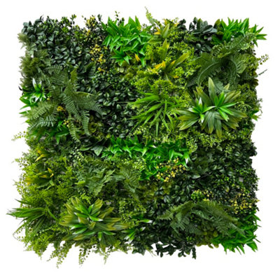 Greenplants Premium Artificial Green Plant Living Wall Panel 1m X 1m 