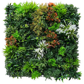 Greenplants premium artificial green plant living wall panel 1m x 1m - Lush Tuscany