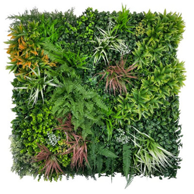 Greenplants premium artificial green plant living wall panel 1m x 1m ...