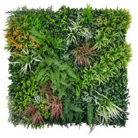 Greenplants premium artificial green plant living wall panel 1m x 1m - Sunburst
