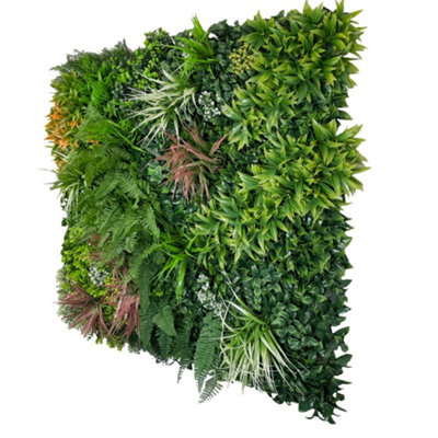 Greenplants premium artificial green plant living wall panel 1m x 1m ...