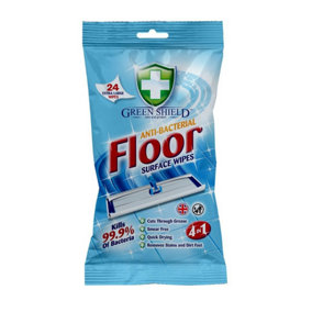 Greenshield Antibac Floor Surface Wipes Packs Of 24 Extra Large Wipes