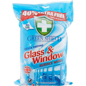 Greenshield Glass & Window 70 Wipes