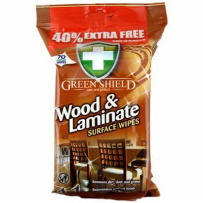 Greenshield Wood & Laminate Floor Wipes (70) DIY at B&Q