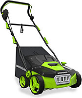 GreenSweep Electric Artificial Fake Grass  Lawn Sweeper 1800W Vacuum 45L XL Collection Bag 5 Adjustable Heights