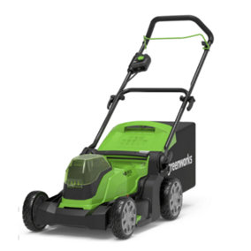 Greenworks 48V 41cm Cordless Lawnmower with Two Batteries & Twin Charger