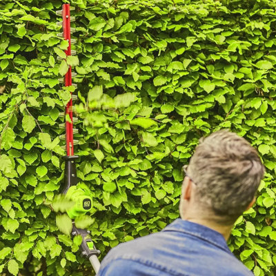 Greenworks 60V 51cm Long Reach Cordless Hedge Trimmer - 20" Dual Action ...
