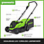 Greenworks Tools 24V 33cm (13") Lawnmower includes 2Ah battery & 2Ah charger
