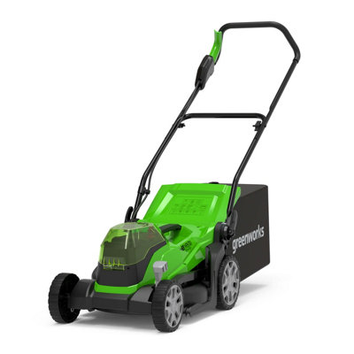 Yard Force GR40 Range 40V 34cm Cutting Width Cordless Lawnmower with  Lithium Ion Battery & Quick Charger, Rear Roller, 35L Grass Bag - LM G34A - Lawn  Mower : : DIY 