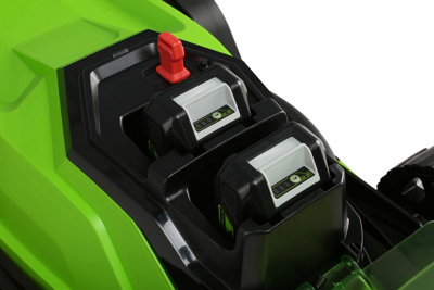 Greenworks Tools 48V (2 x 24V) 41cm (16") Lawnmower includes 2 x 24V 2Ah Batteries & 2Ah charger