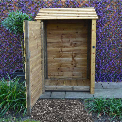 Greetham 6ft Tool Store - L80 x W123 x H181 cm - Rustic Brown - 4