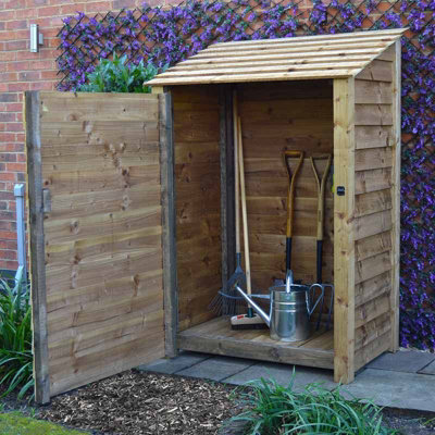Greetham 6ft Tool Store - L80 x W123 x H181 cm - Rustic Brown - 5