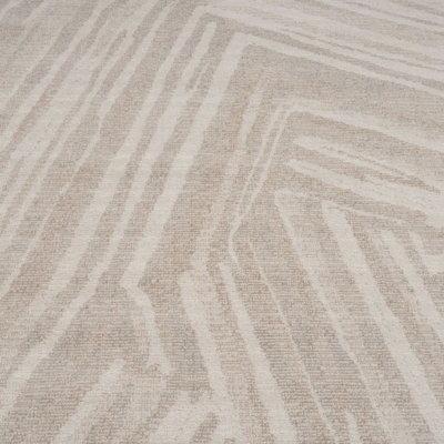 Greige Abstract Scattered Lined Living Area Rug 120 x 170
