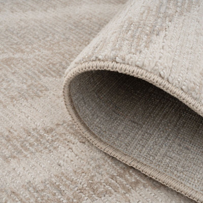 Greige Abstract Scattered Lined Living Area Rug 160 x 230