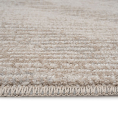 Greige Abstract Scattered Lined Living Area Rug 190 x 280