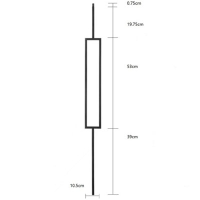 Grey 12mm Square Rectangular Staircase Spindle