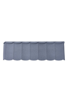 Grey,2.3 m² ,Pack of 5 Galvanised Zinc Tiles on Eaves,Stone Coated Metal Roofing Shingle