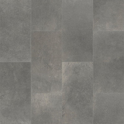 Grey 2.8mm Thick Vinyl Sheet AntiSlip Stone Effect Vinyl Flooring For ...