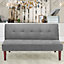 Grey 2 Seater Baby Sofa Bed Fabric Padded Children's Couch Sofabed W 122 x D 74 x H 71 cm