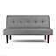 Grey 2 Seater Baby Sofa Bed Fabric Padded Children's Couch Sofabed W 122 x D 74 x H 71 cm