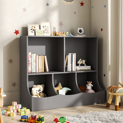 Grey and white toy organizer sales
