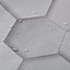 Grey 3D PVC Self Adhesive Hexagonal Geometric Wallpaper 10 m