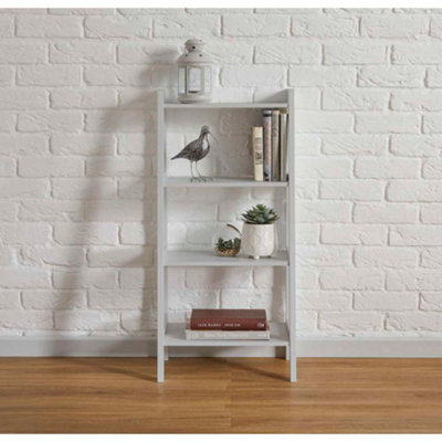 Grey 4-Tier Tapered Shelving Unit
