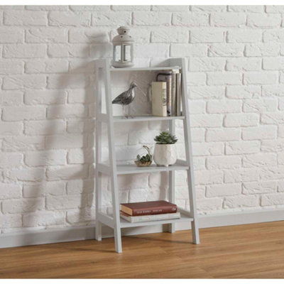 Grey 4-Tier Tapered Shelving Unit