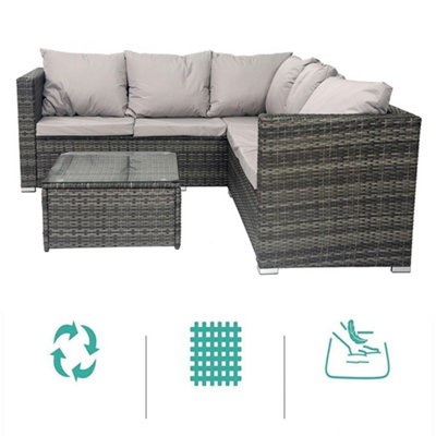 Rattan corner sofa online b&q