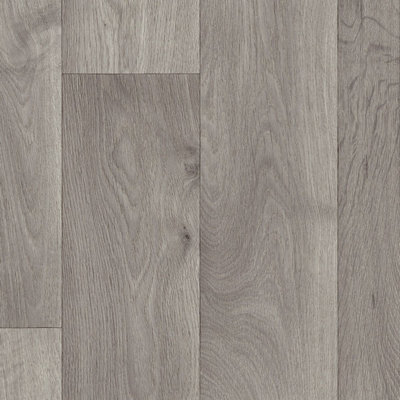 Grey 517 Contract Wood Anti Slip Commercial Vinyl Sheet Flooring For Office Shop-2m(6'6") X 3m(9'9")-6m²