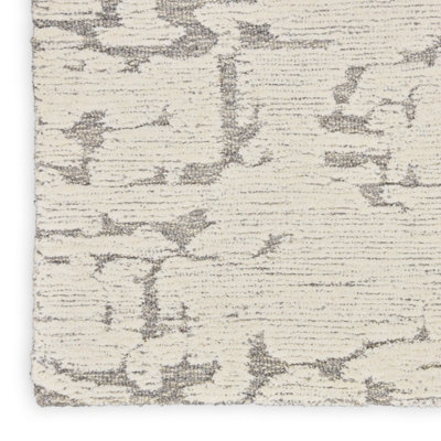 Grey Abstract Handmade Luxurious Modern Wool Rug Easy to Clean Rug for Living Room and Bedroom-259cm X 351cm