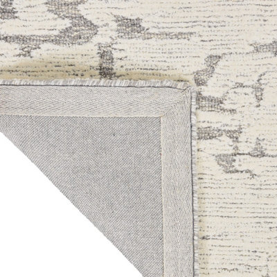 Grey Abstract Handmade Luxurious Modern Wool Rug Easy to Clean Rug for Living Room and Bedroom-259cm X 351cm