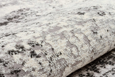 Grey Abstract Modern Easy to Clean Abstract Rug For Dining Room Bedroom And LivingRoom-120cm X 170cm - 7