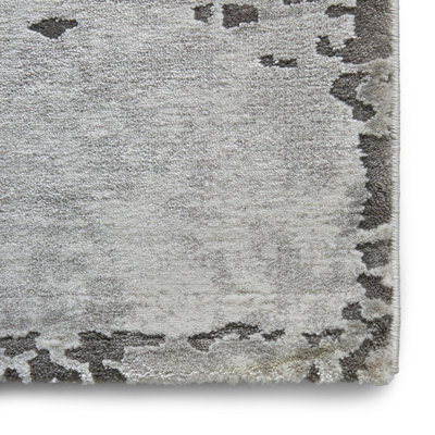 Grey Abstract Rug, Anti-Shed Rug, Stain-Resistant Rug, Modern Grey Abstract Luxurious Rug for DiningRoom-160cm X 220cm