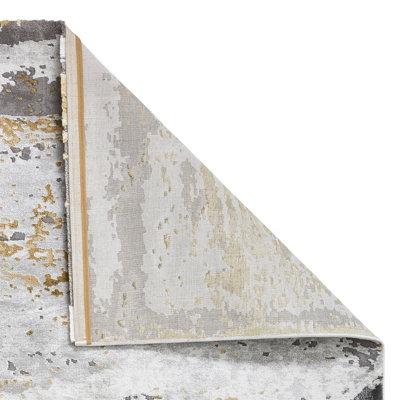 Grey Abstract Rug, Anti-Shed Rug, Stain-Resistant Rug, Modern Grey Abstract Luxurious Rug for DiningRoom-160cm X 220cm