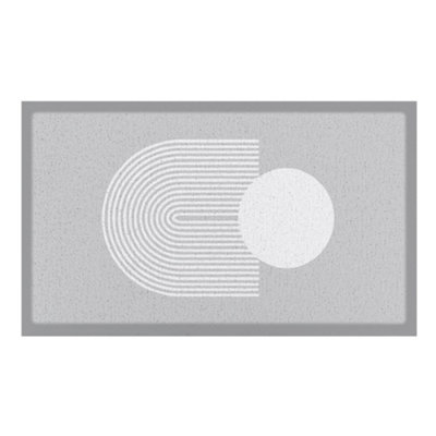 Grey Abstract Sphere Indoor & Outdoor Doormat - 70x40cm