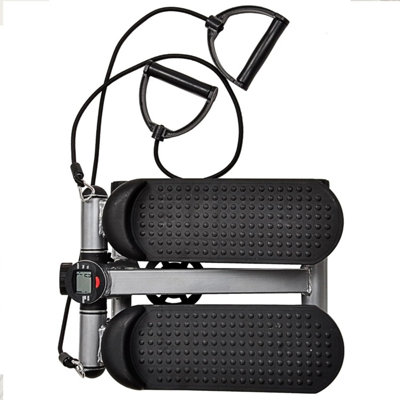 Grey Adjustable Stepping Machine&Step Counter,with Resistance Bands ...