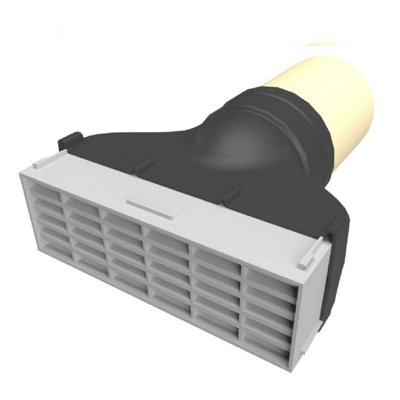 Grey Airbrick 9" x 3" with Extendable 4" Pipe for Cavity Wall Ventilation