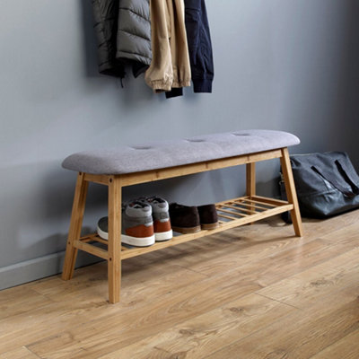 Bamboo shoe deals storage bench