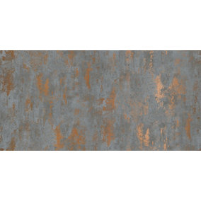 Grey and Copper Industrial Texture effect Wallpaper
