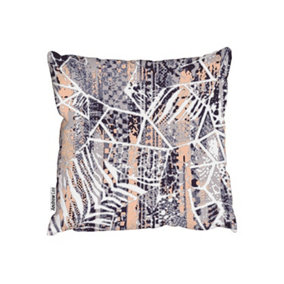 Grey and pink Zebra skin print (Outdoor Cushion) / 60cm x 60cm